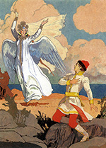 Царевна-лебедь (иллюстрация к сказке Пушкина «Сказка о царе Салтане») :: Дехтерев Борис Александрович