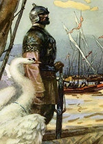 Ермаковские лебеди (иллюстрация к сказке Бажова) :: Коровин Олег Дмитриевич