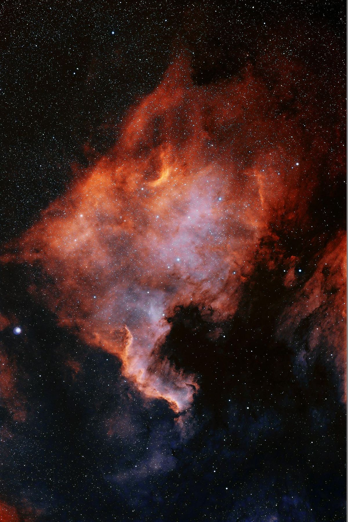 Комбинированное изображение NGC 7000