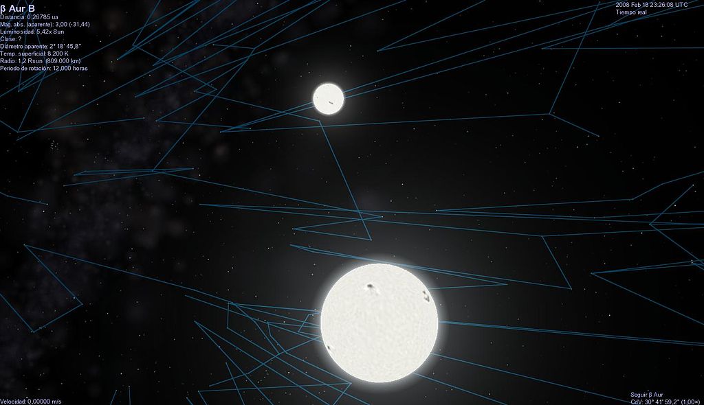 Система Beta Auriga в программе Celestia Система Beta Auriga в программе Celestia