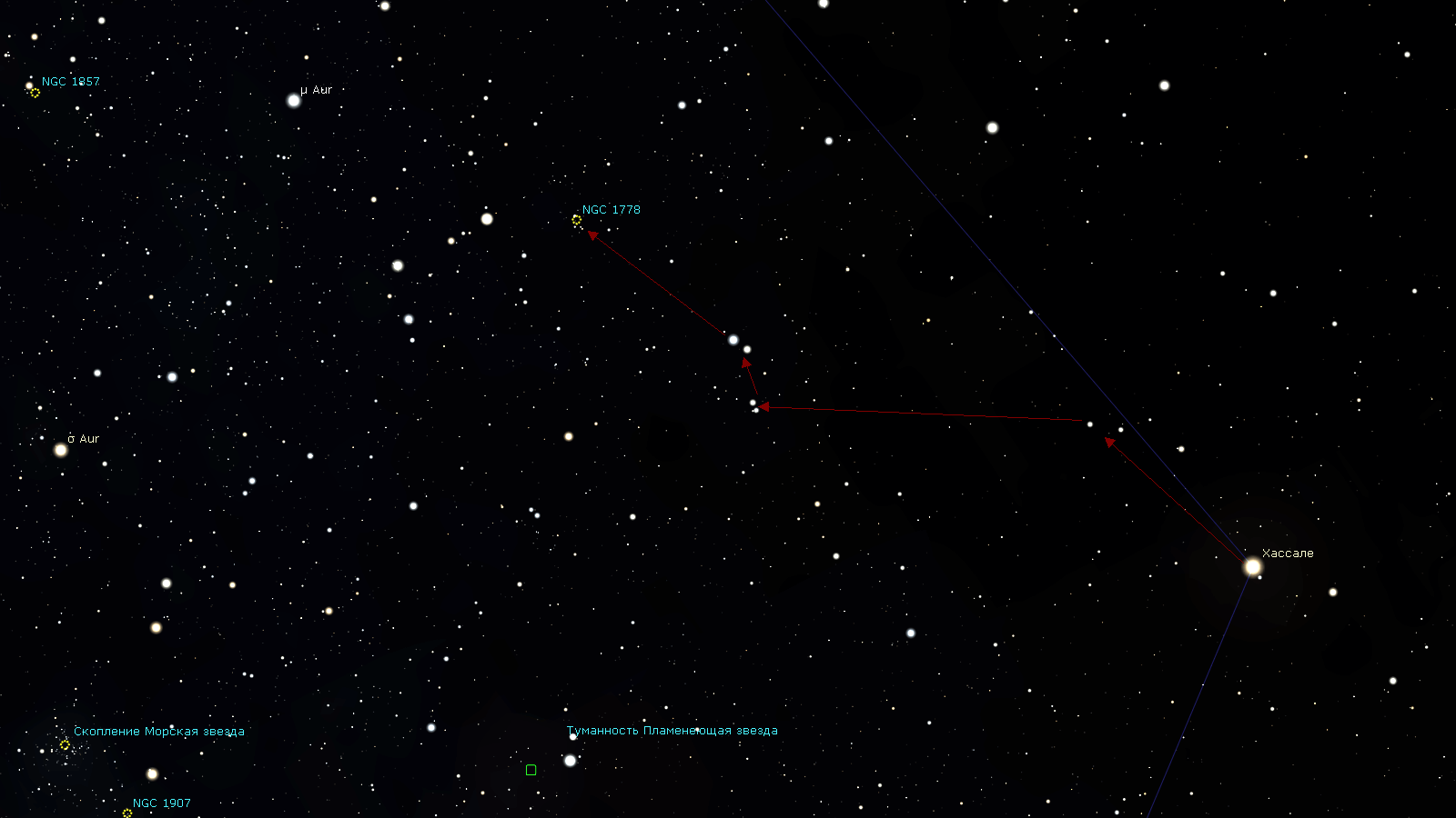 Нахождение скопления NGC 1778