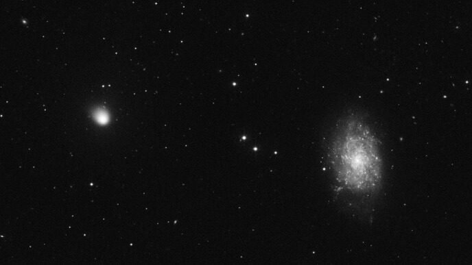 NGC 7723 и комета Каталина