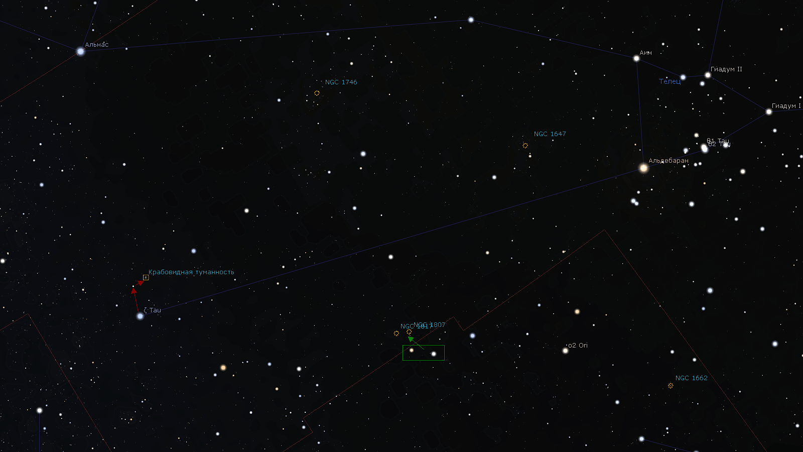 M 1 и NGC 1807, NGC 1817