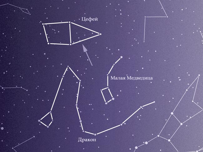 Как найти созвездие Цефея